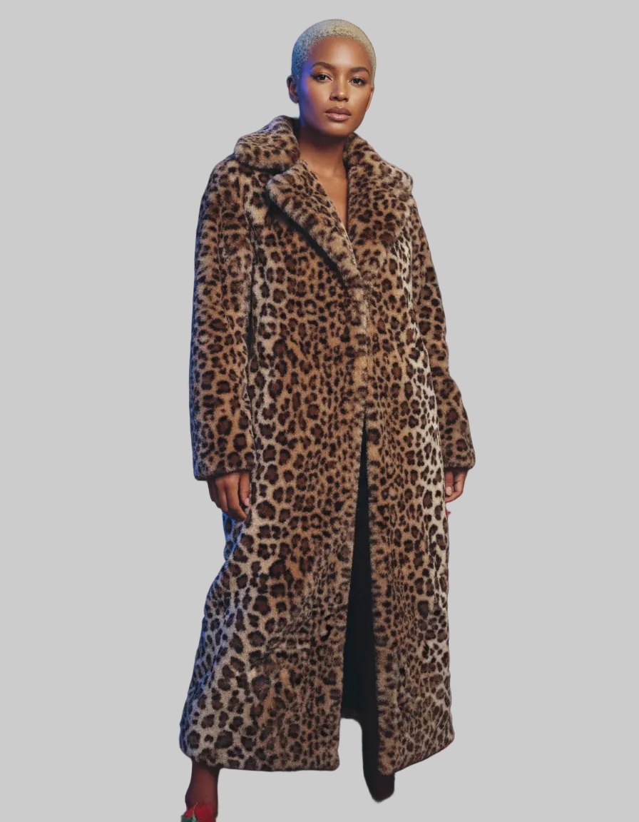 Aurelia Faux Fur Coat Leopard