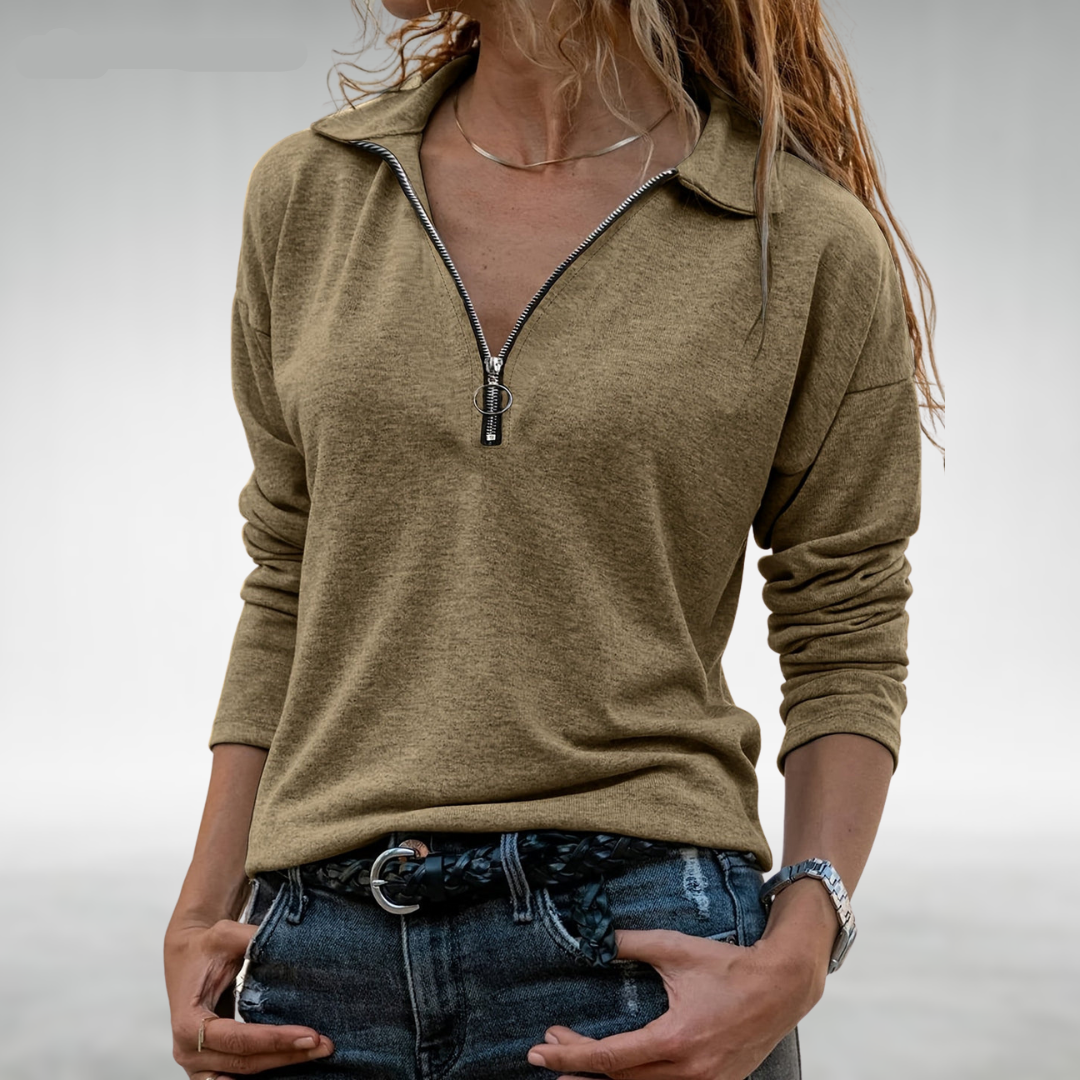 Nadine | Women's Half-Zip Sweatshirt