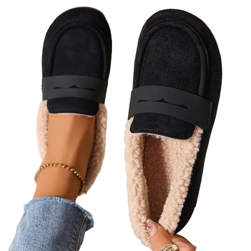 Aria comfortable fur-lined loafers