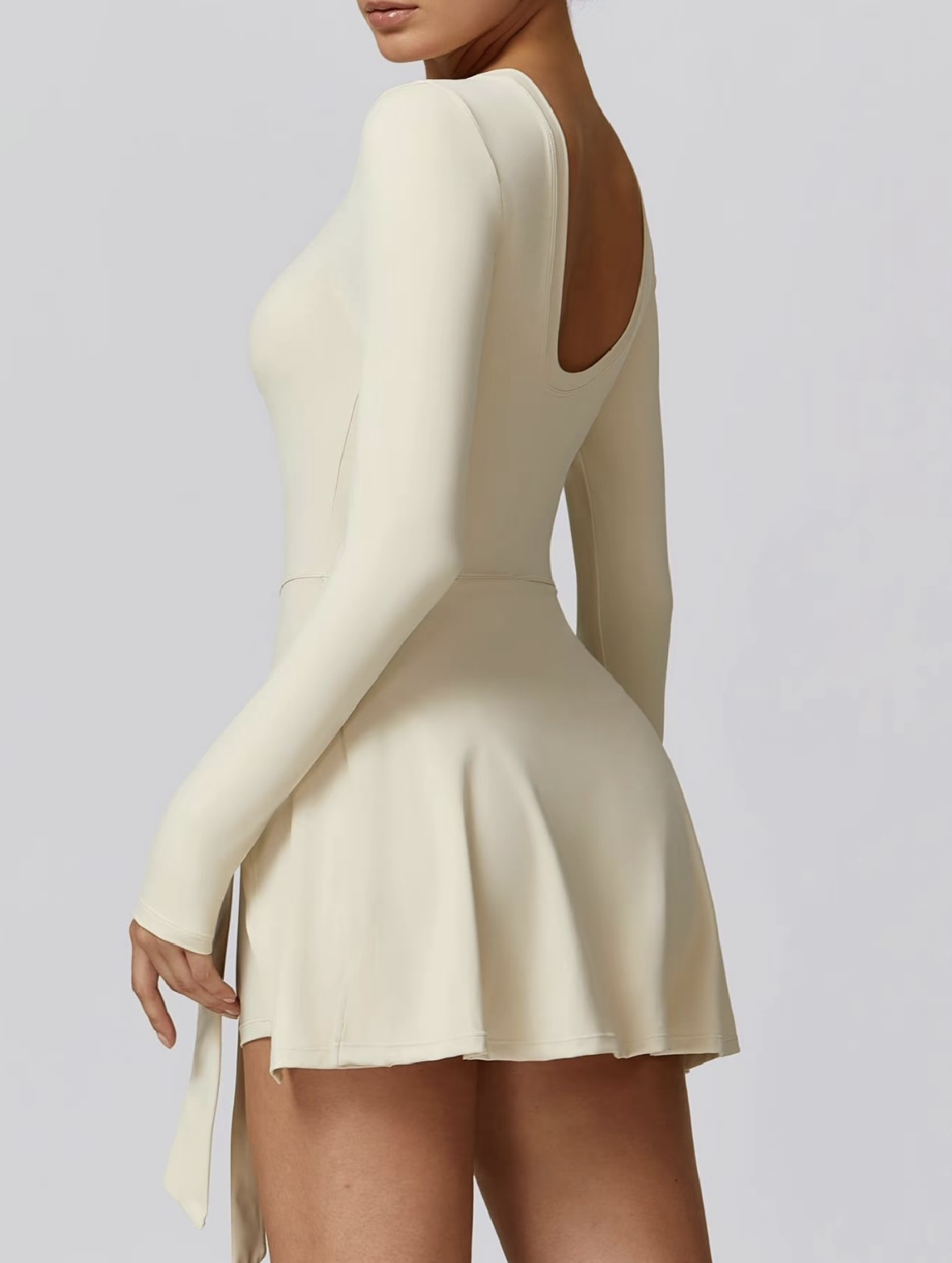 Lemilla™ Long Sleeve High Neck Tennis Dress