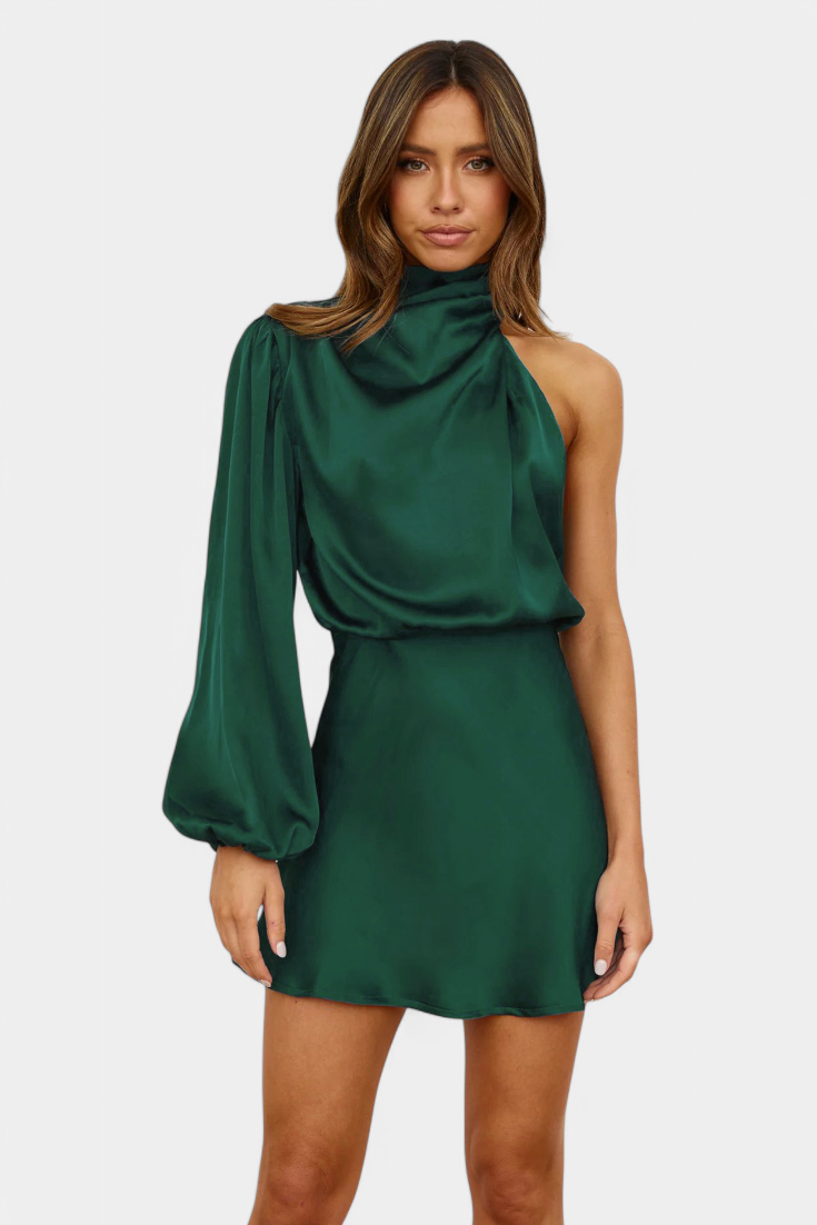 Mara Mini Draped One-Shoulder Dress