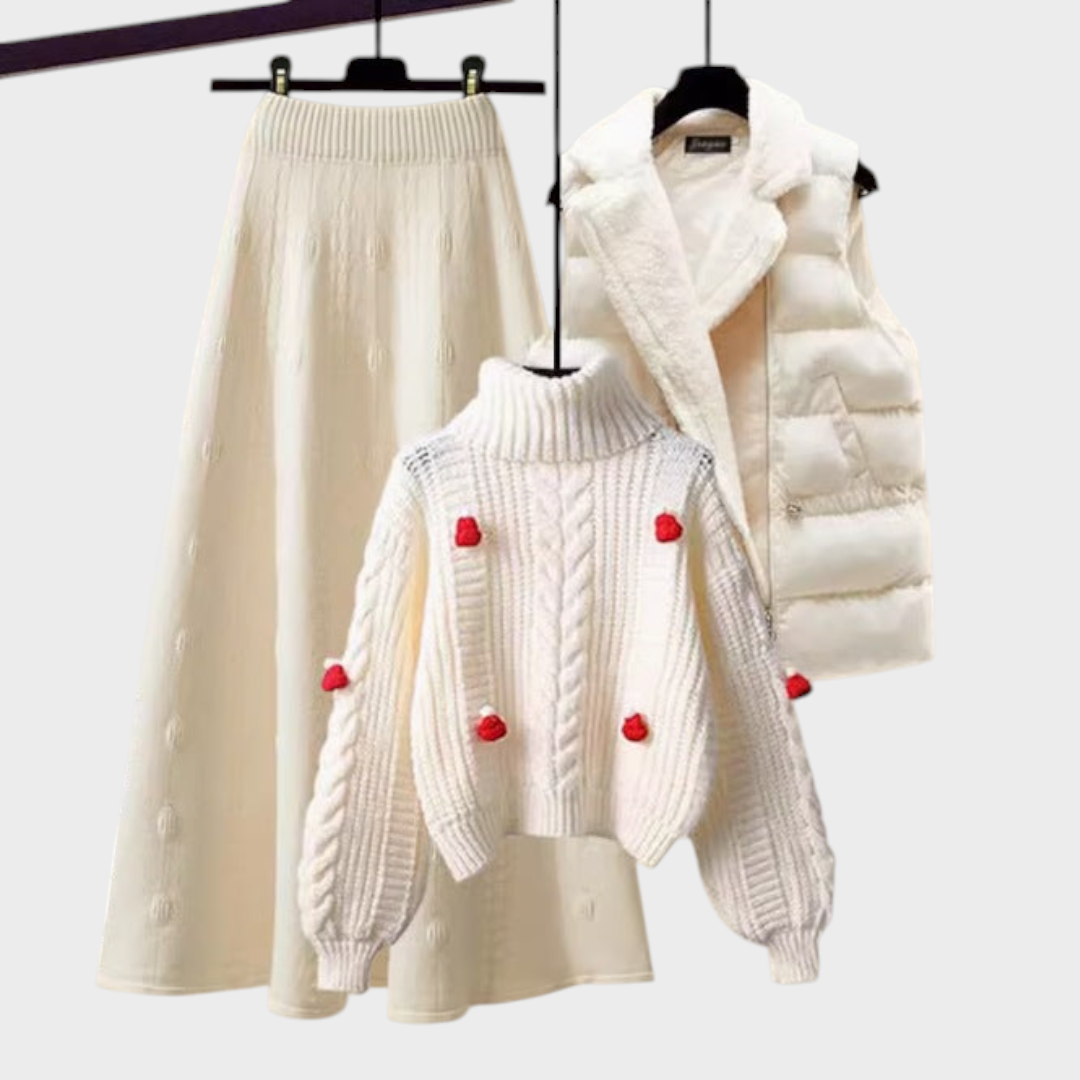 Isobel | Three-Piece Knitted Winter Set