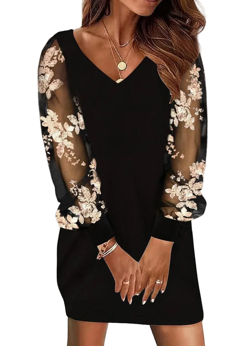 Karen - Lace Sleeved Dress