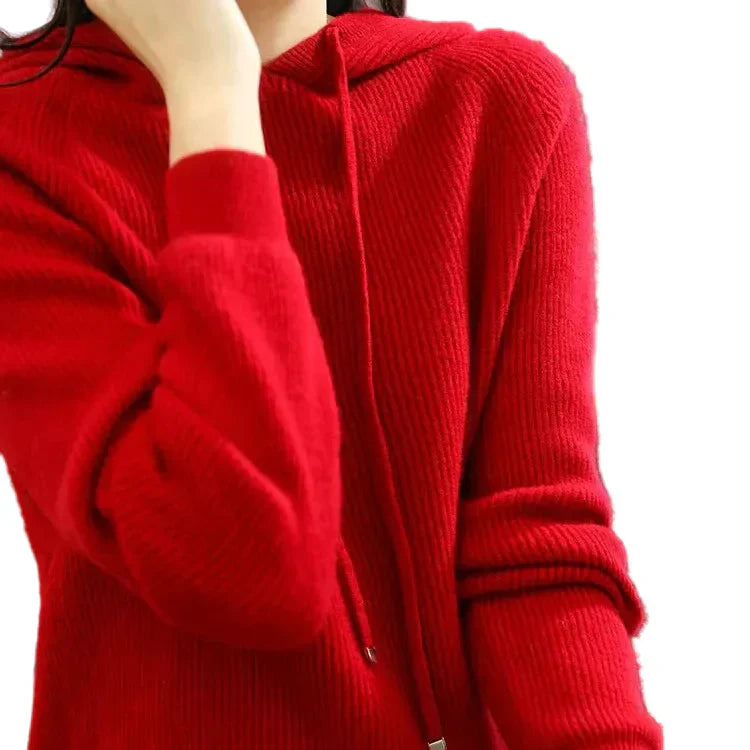 Penny - Cashmere Hooded Knit Sweater Calderon (Calderon Cashmere Hood Knit)