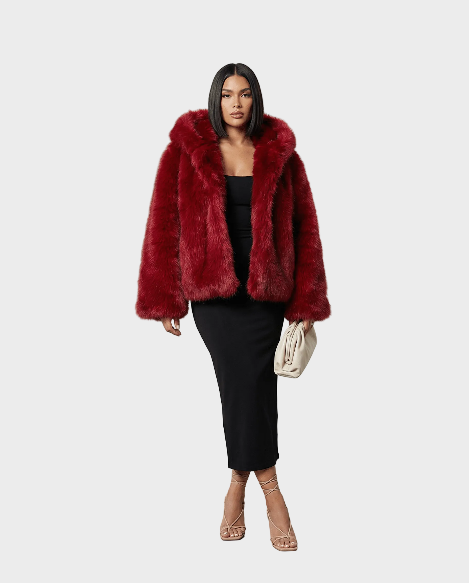 Ravena | Faux Fur Hooded Jacket