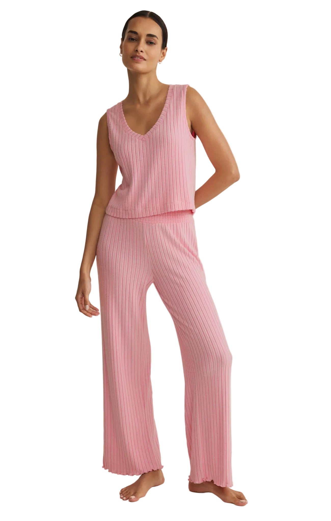 Megan | Dawn Smocked Silky Rib Pant