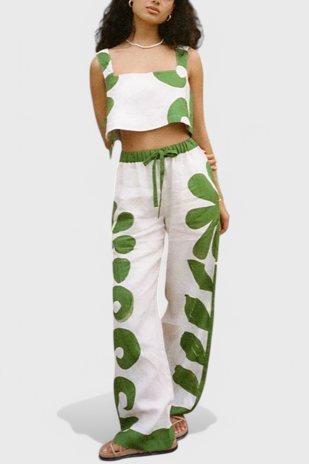 Serafina Boho Floral Sleeveless Set