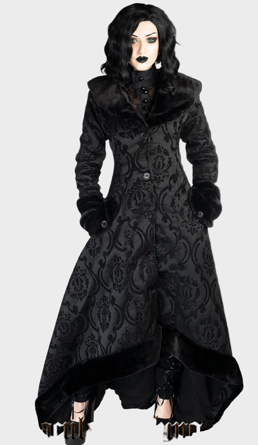 Sora | Black Pocket Winter Coat