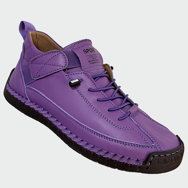 Orthopedic leather ankle boots
