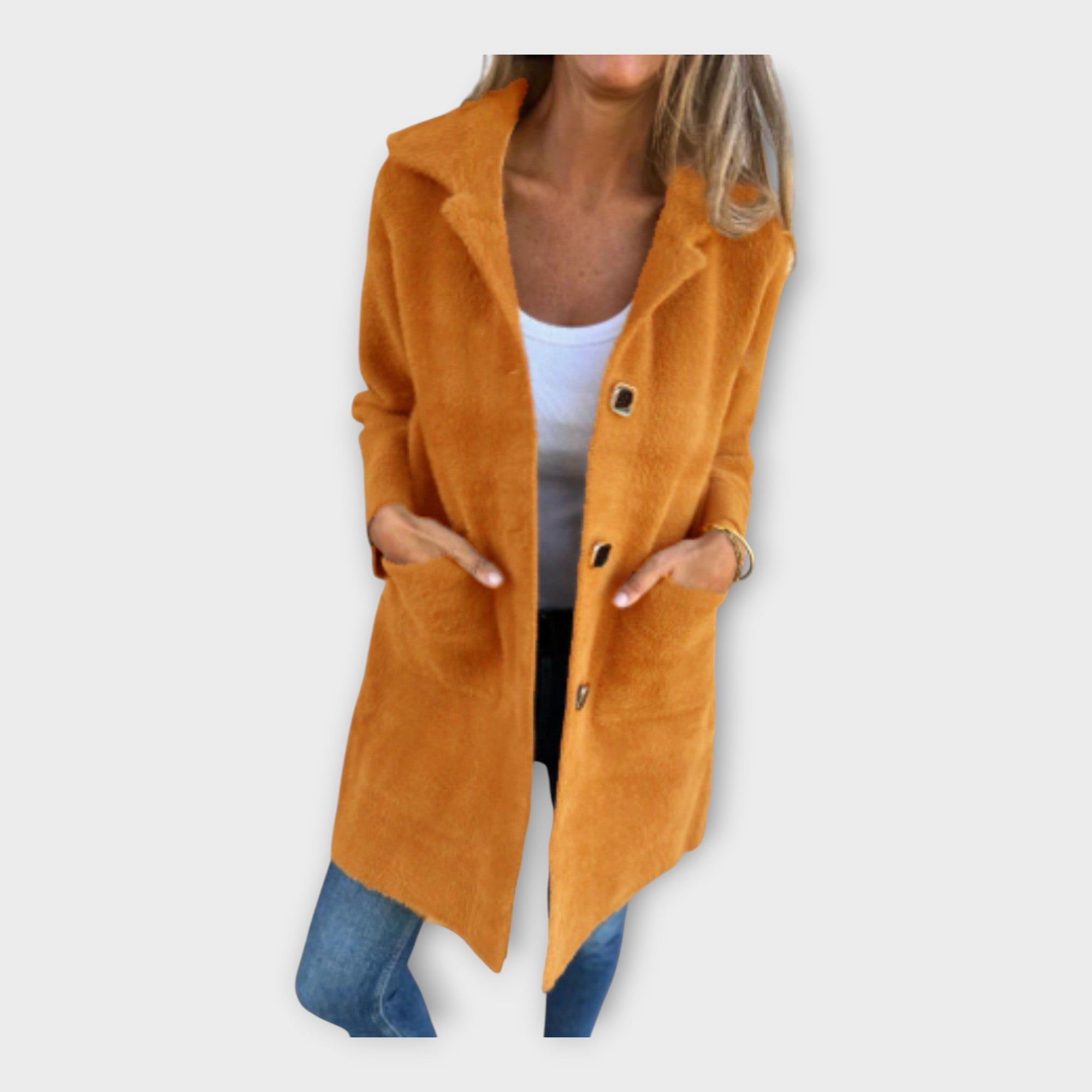 Wool Coat with Elegant Closure