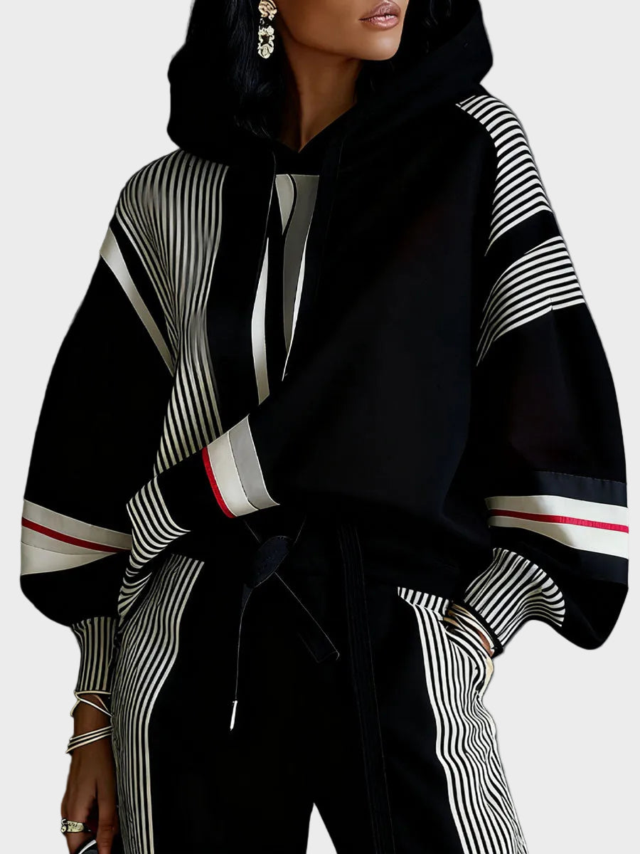 Cirilla | Fashion Abstract Geometric Art Print Hooded Sweatshirt