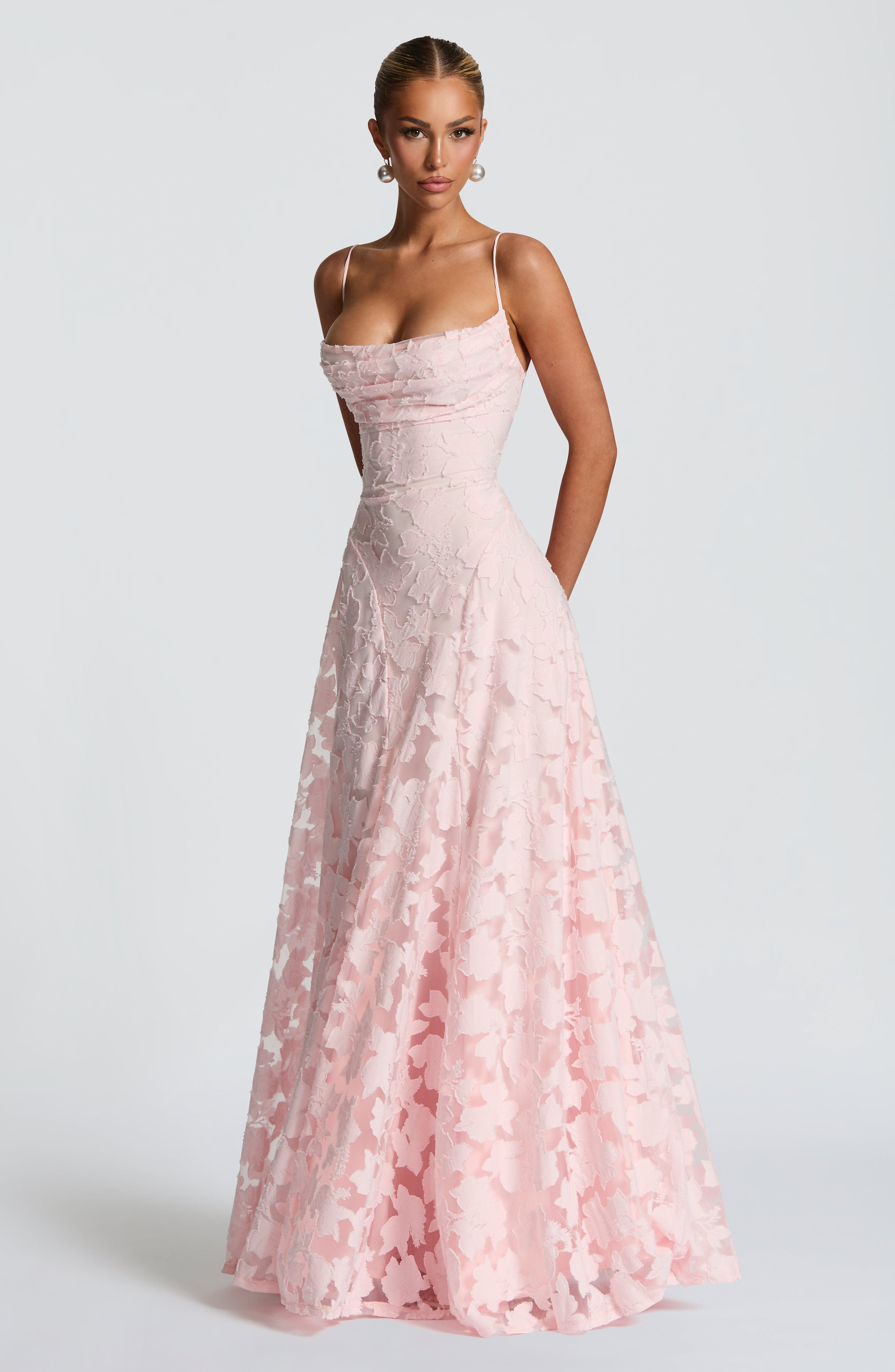 Francisa - Maxi Dress with Lace Corsage