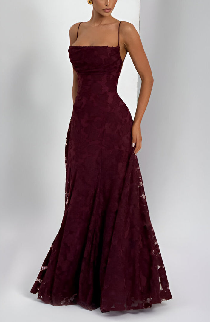 Francisa - Maxi Dress with Lace Corsage