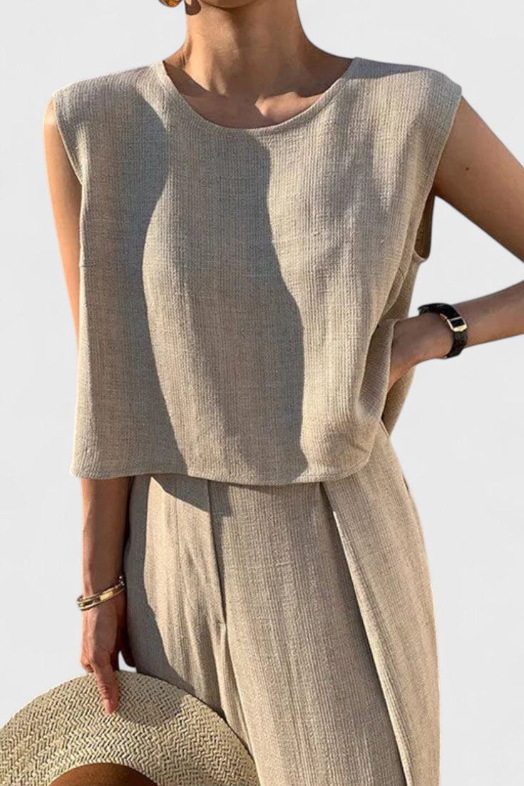 Lauren Two-Piece Set with Wide Leg Pants