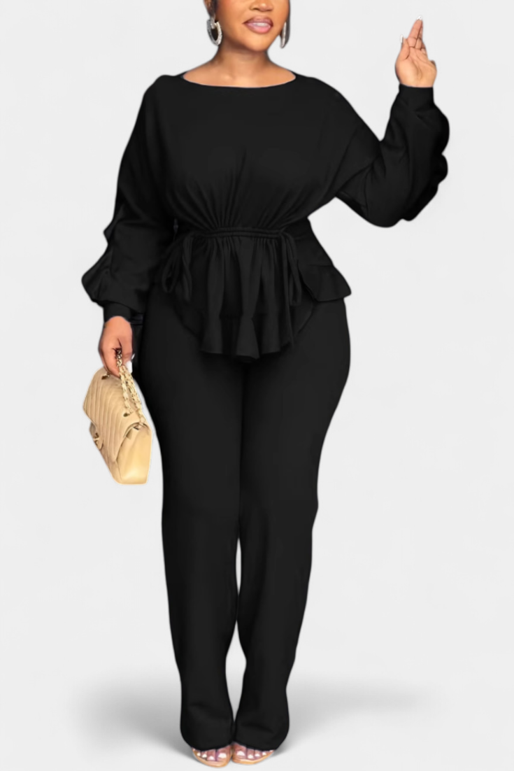 Charmed 2-Piece Set with Ruffles and Drawstring