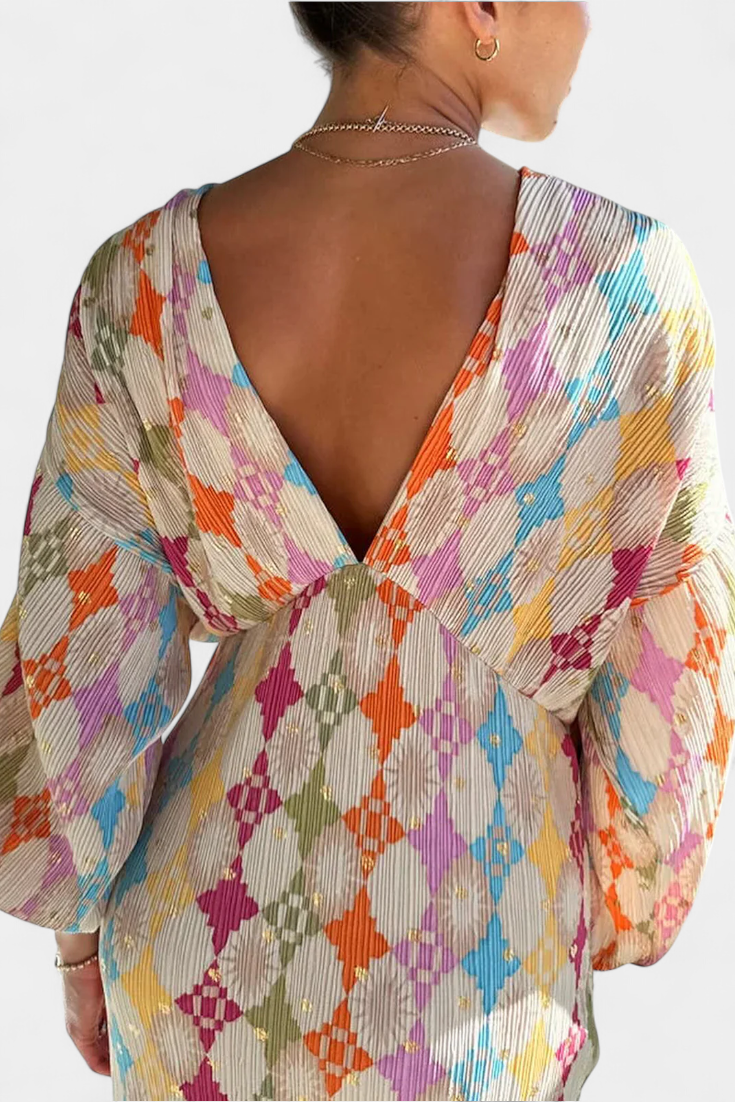 Shanice Maxi Dress with Geometric Print