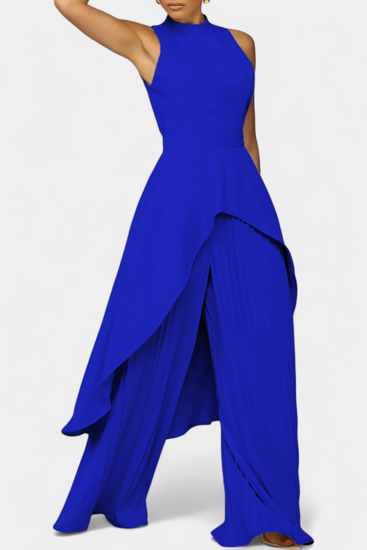 Chrysoula Asymmetric Set with Pleated Pants