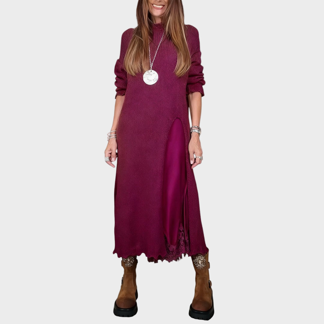 Lena | Elegantní dlouhé pletené šaty