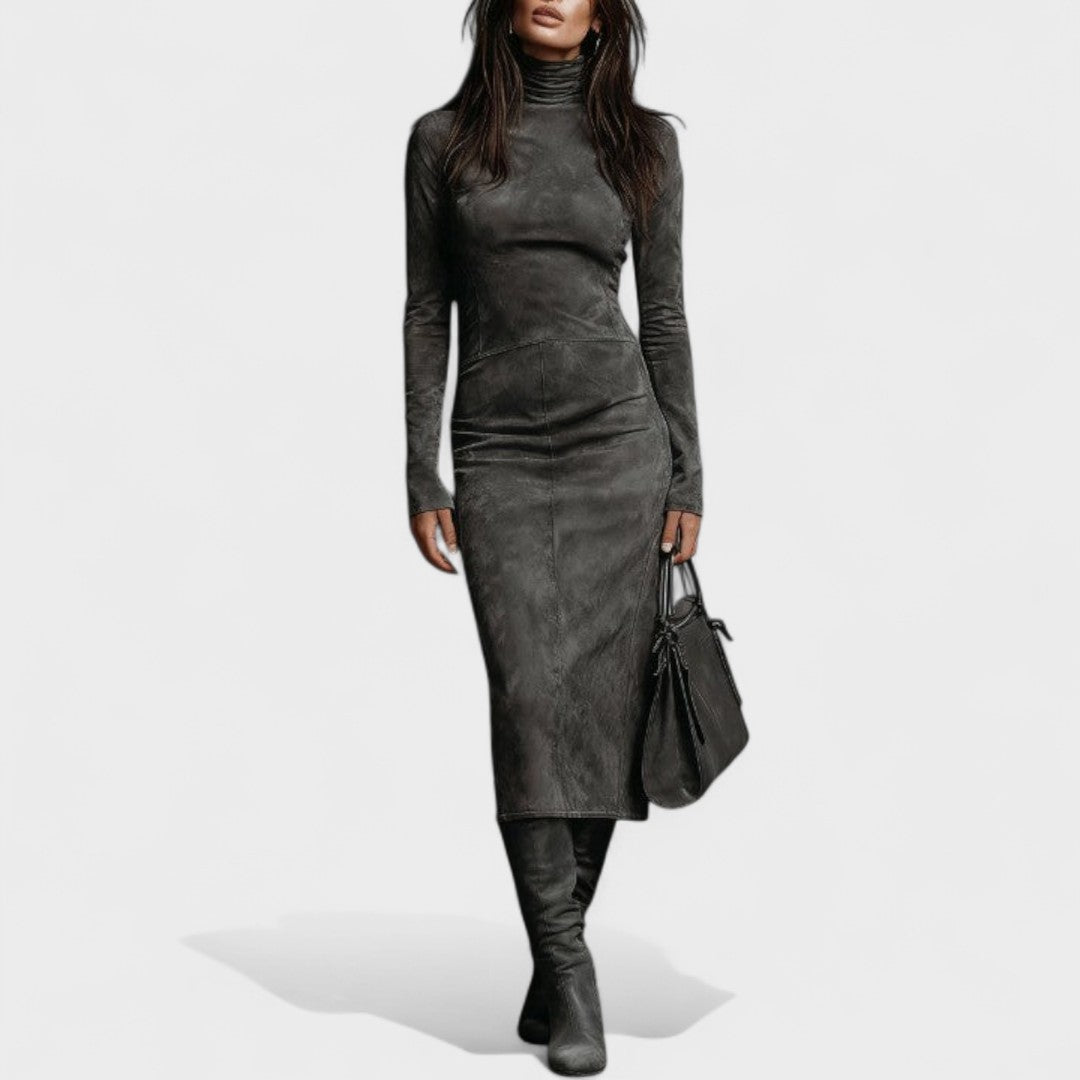 Arvielle | Elegant Suede-Style Dress