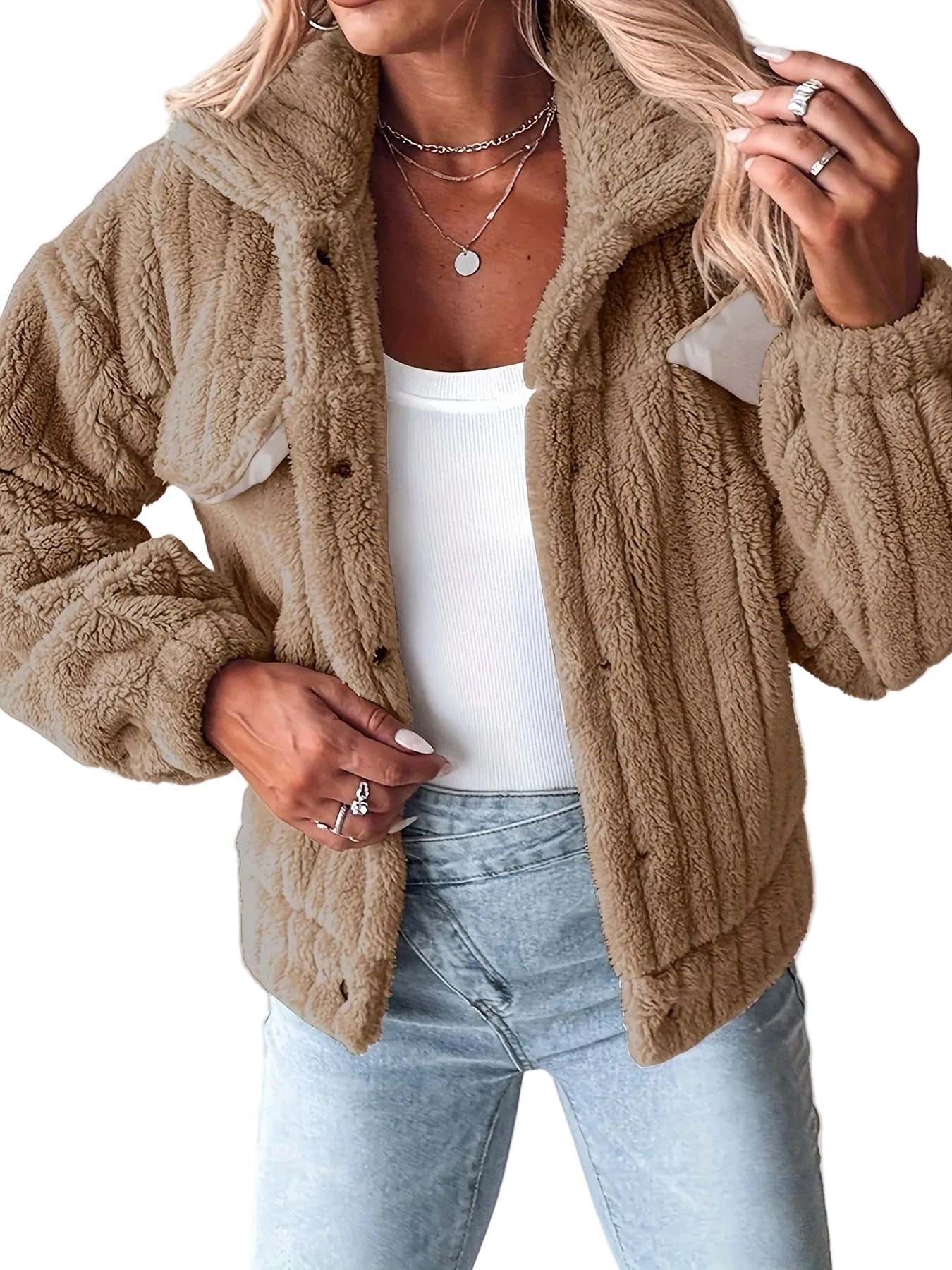 Amira - Ribbed Fleece Sherpa