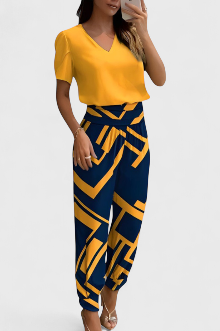 Cassandra Blouse and Pants Set