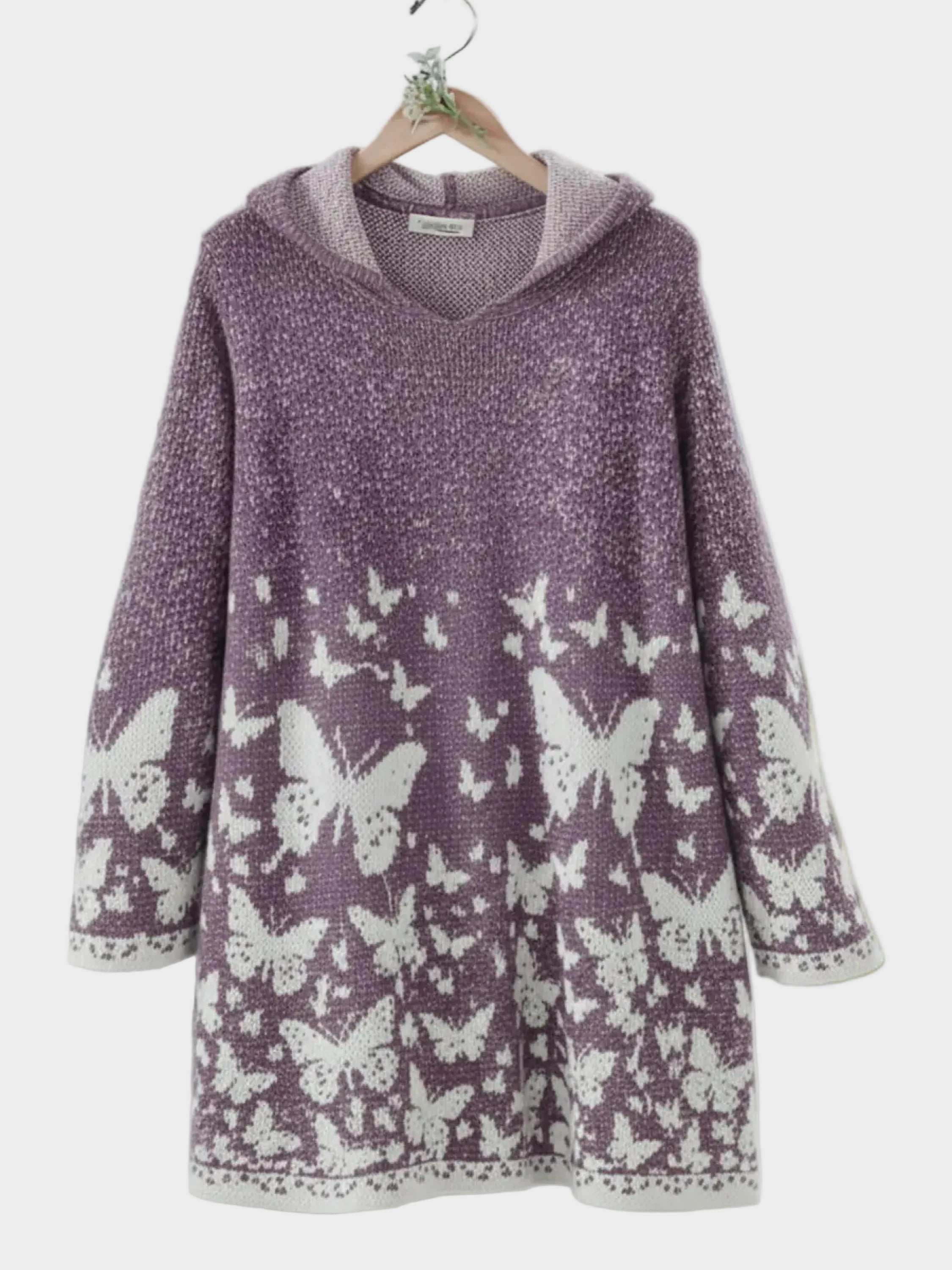 Zoe | Butterfly Valley Hooded Knitted Sweater