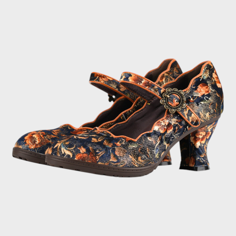 Rosemary | Retro Handmade Embroidered Heels