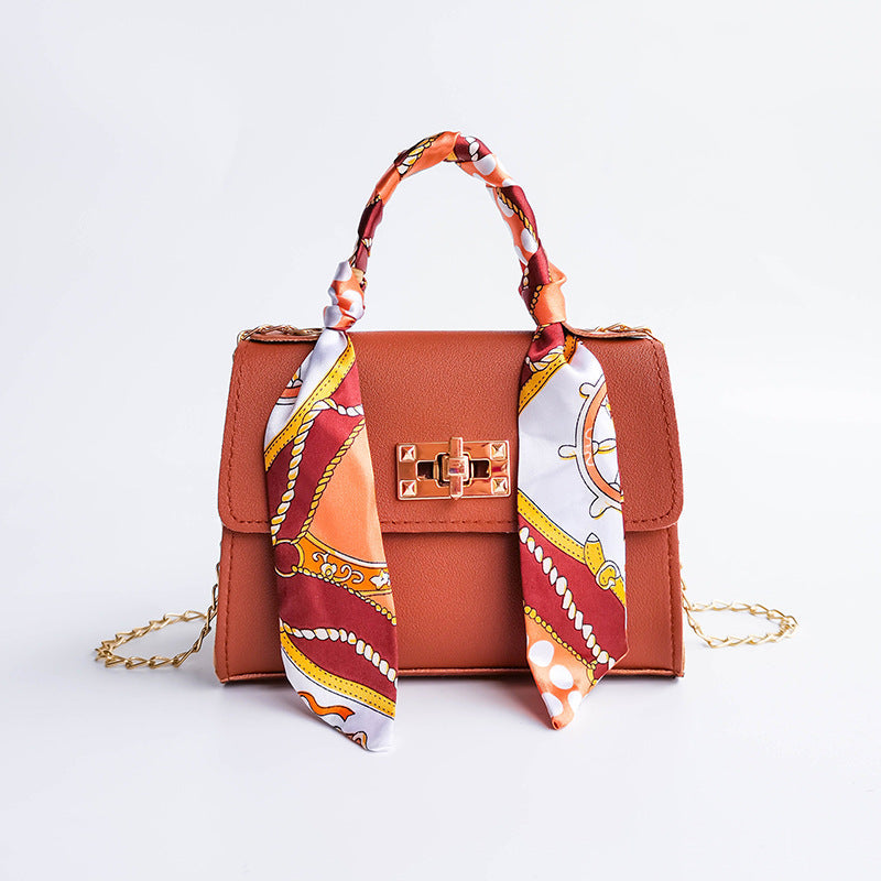Lyla - Small Chain Bag with Silk Scarf