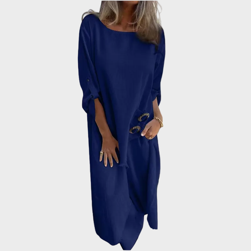 Soni | New Cotton and Linen Dress & Pants Set - Comfortable Two Piece Set