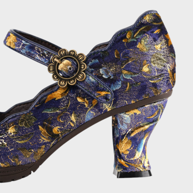 Rosemary | Retro Handmade Embroidered Heels