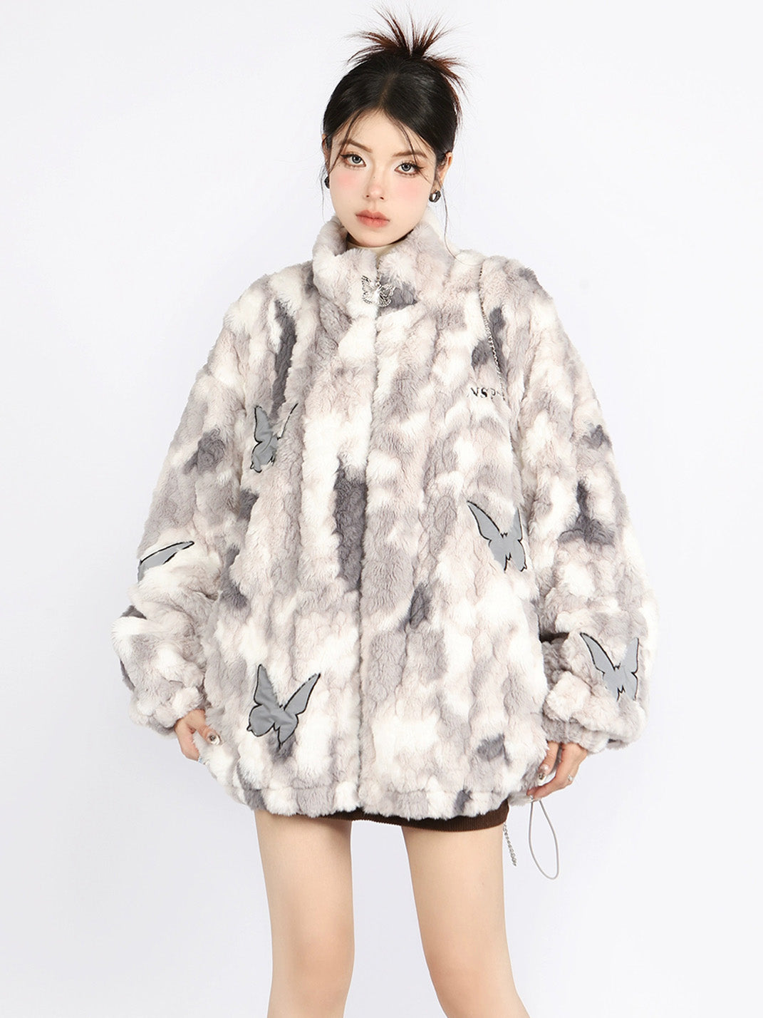 Margot | Tie Dye Butterfly Lambswool Coat
