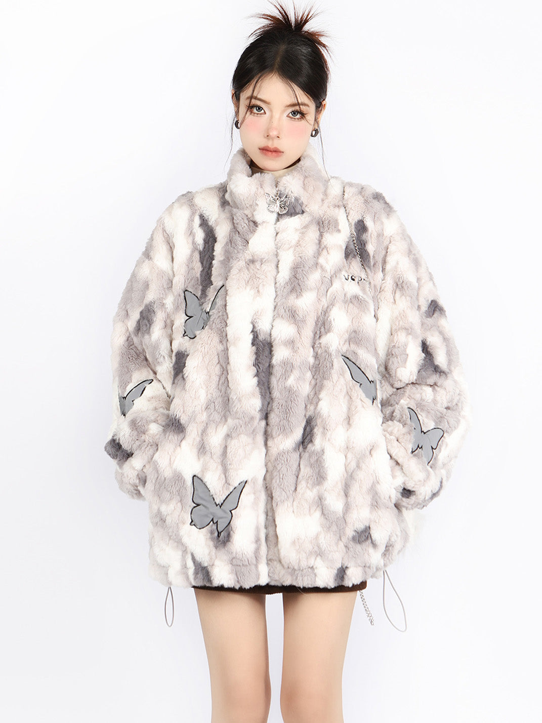Margot | Tie Dye Butterfly Lambswool Coat