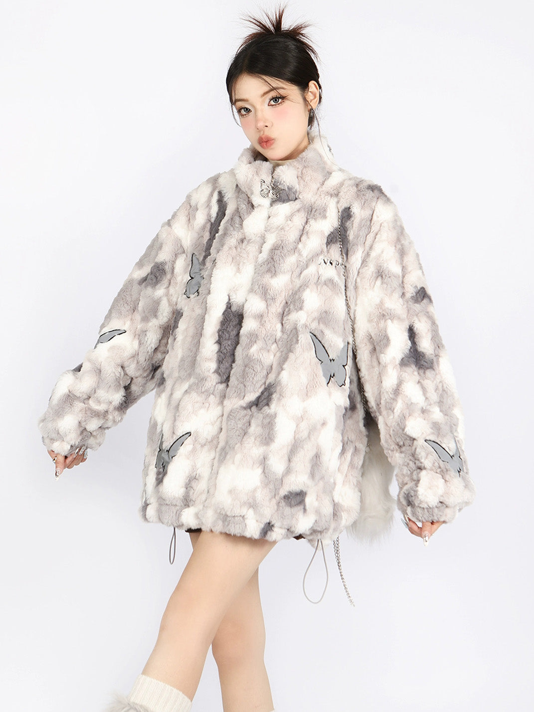 Margot | Tie Dye Butterfly Lambswool Coat