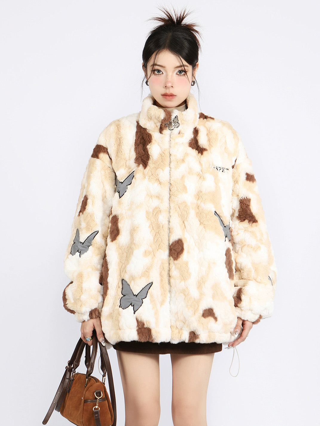 Margot | Tie Dye Butterfly Lambswool Coat