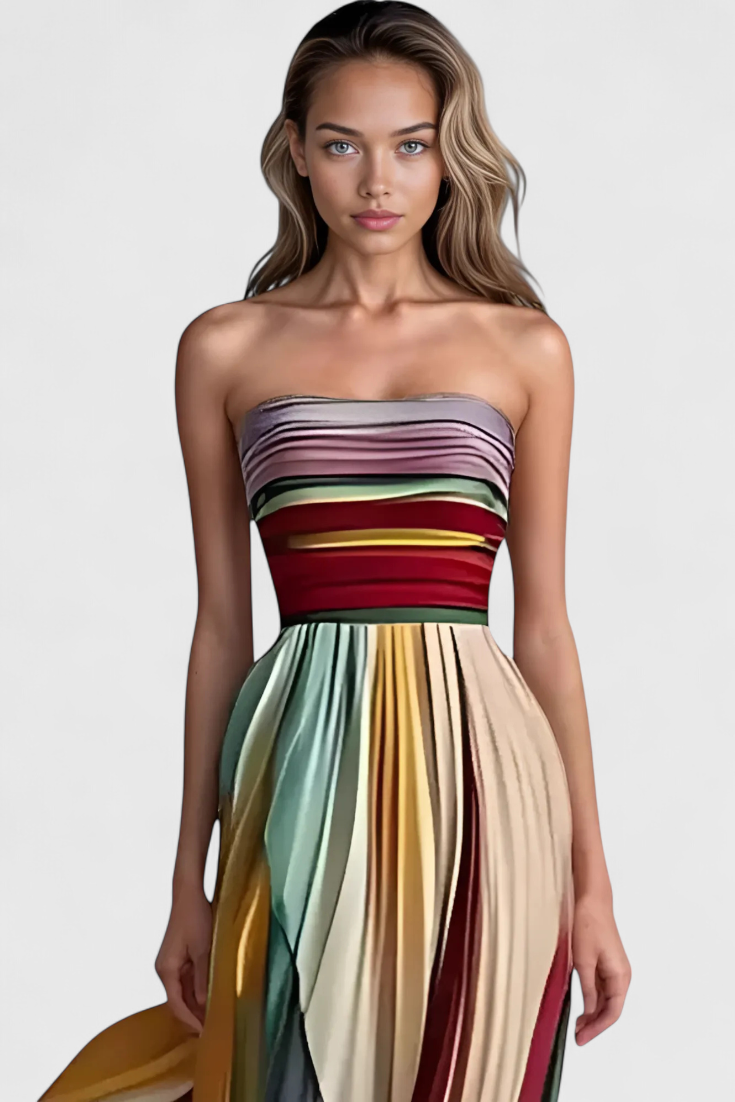 Leticia Long Dress with Soft Flow and Natural Style