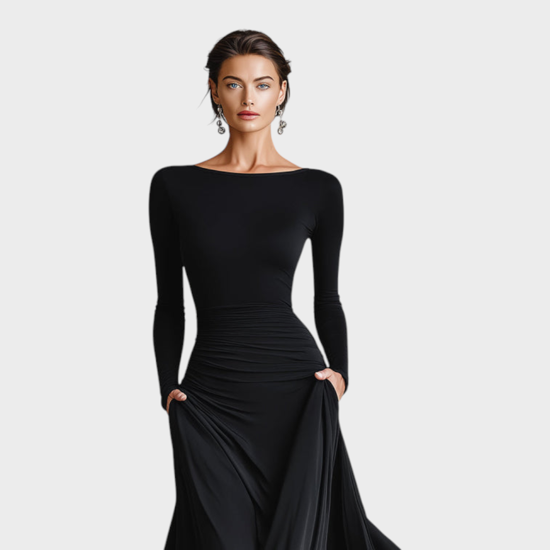 Mikayla | Elegant Maxi Dress with Flowing Pleats