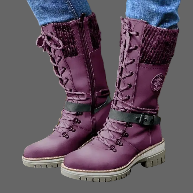 Carolina - Twist boots with side zipper