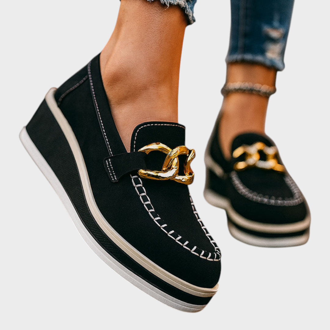 Gisselle | LOAFER SHOES WITH PLATFORM CHAIN COMFORT