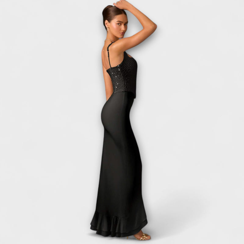 Bella - Satin dress with corset