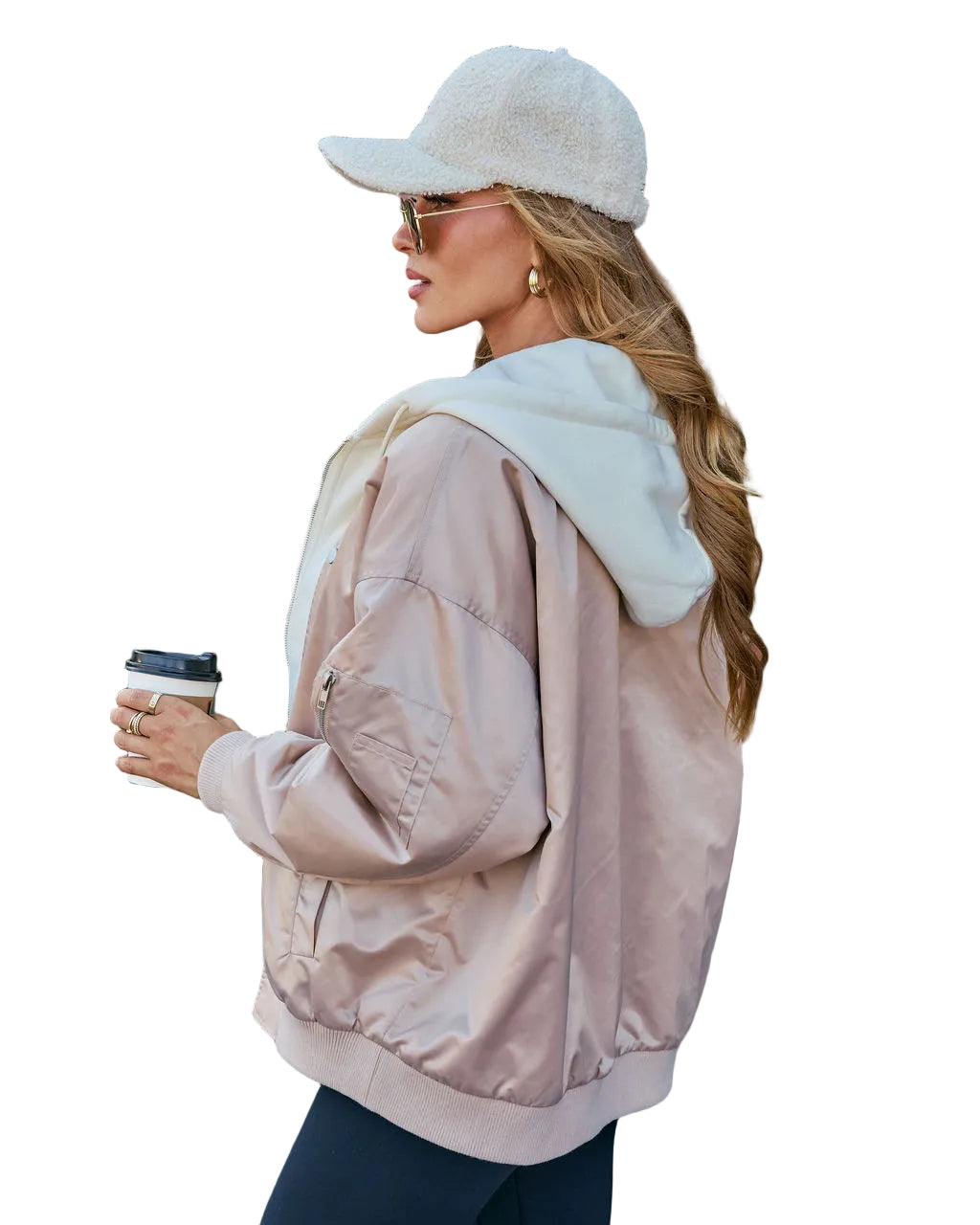 Cassandra - Campus Oversized Hooded Bomber Jacket