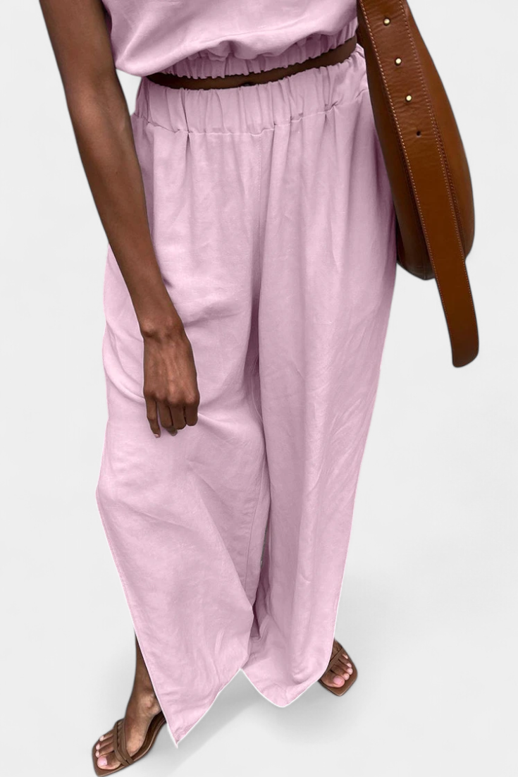 Portia Cotton and Linen Set with Side Opening