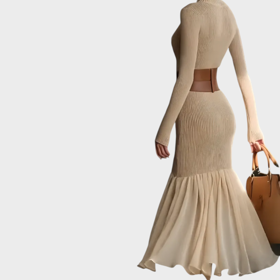 Florentina | Elegant Turtleneck Knit Dress