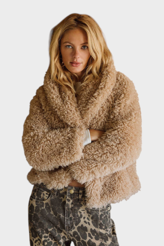 Suki | Camel Fur Jacket