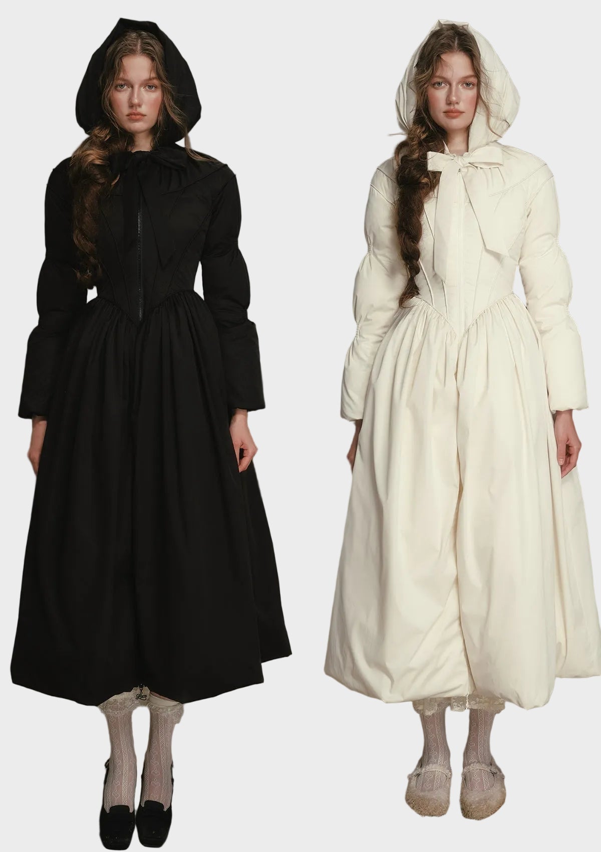 Victoria - Black and white Warrior down jacket