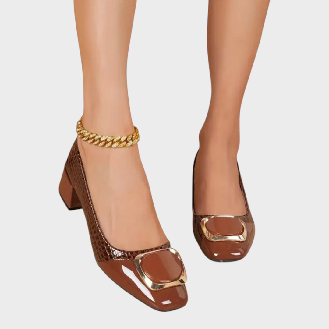 Virginia | CROCO BLOCK HEELS