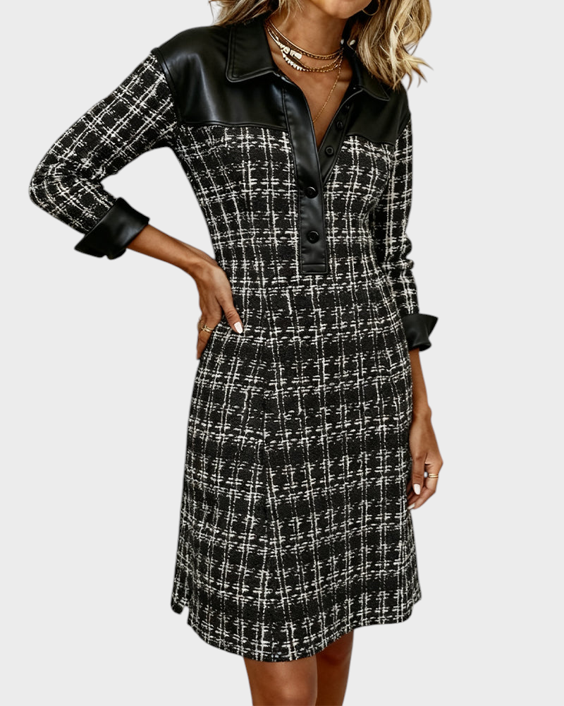 Sidney | Long Sleeve Dress, Patches and Pebbles