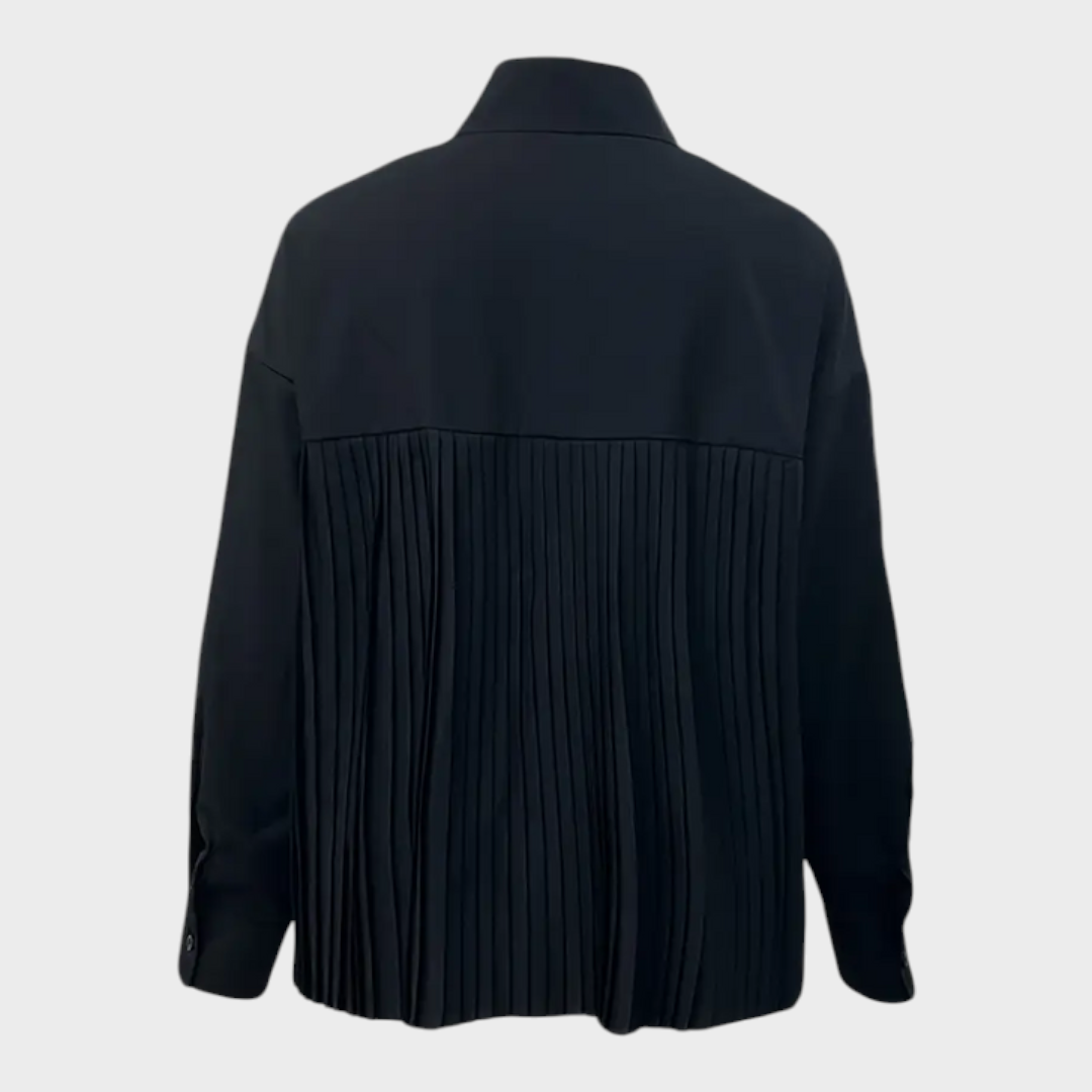 Jackielyn | Elegant Pleated Blouse Monochrome