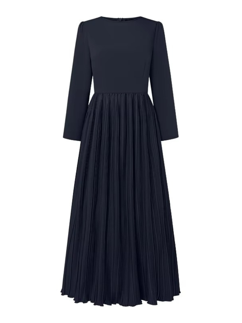 Marvee | Long Sleeve  Pleated Maxi Dress