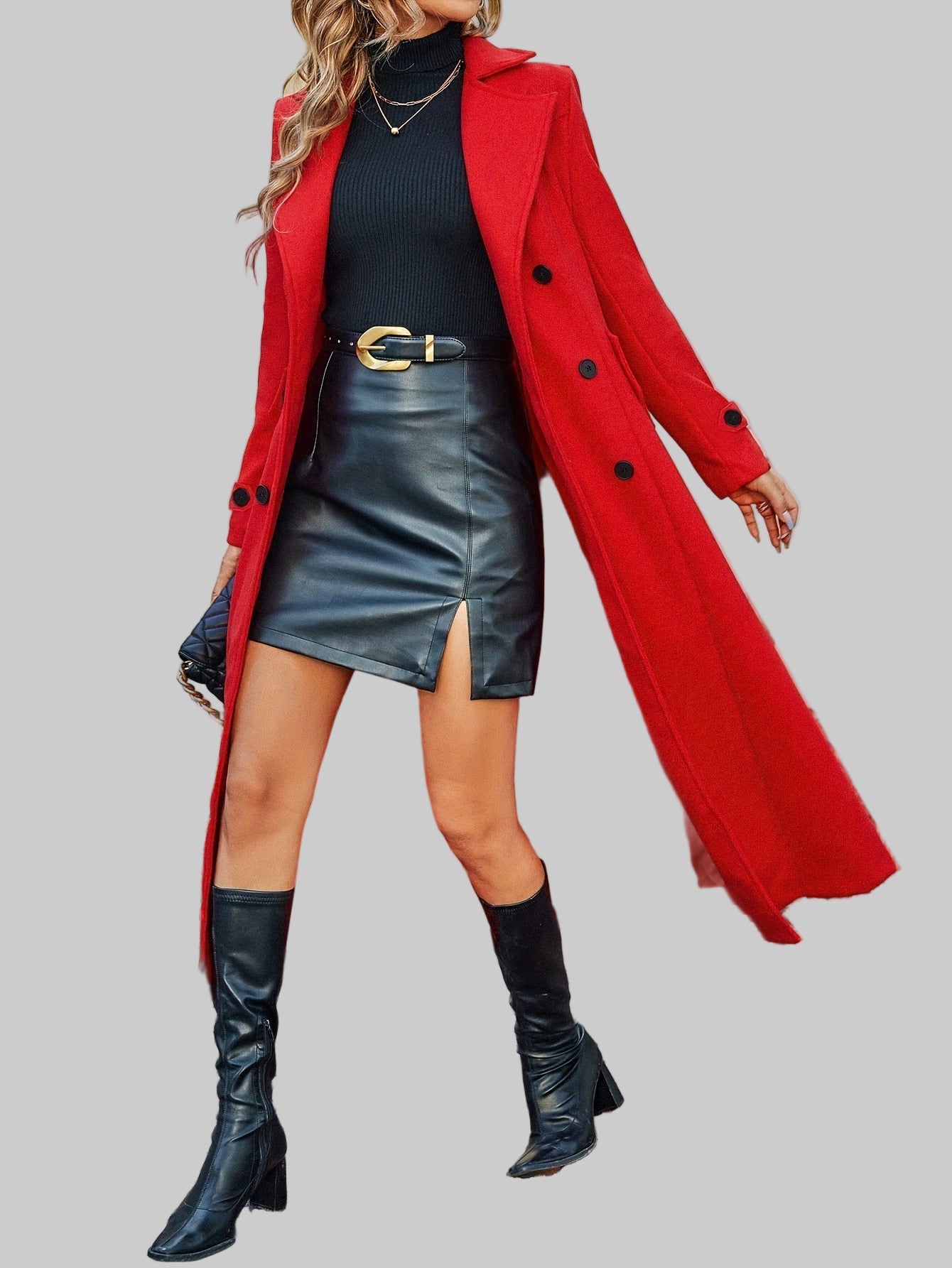 Mila double-breasted wool coat