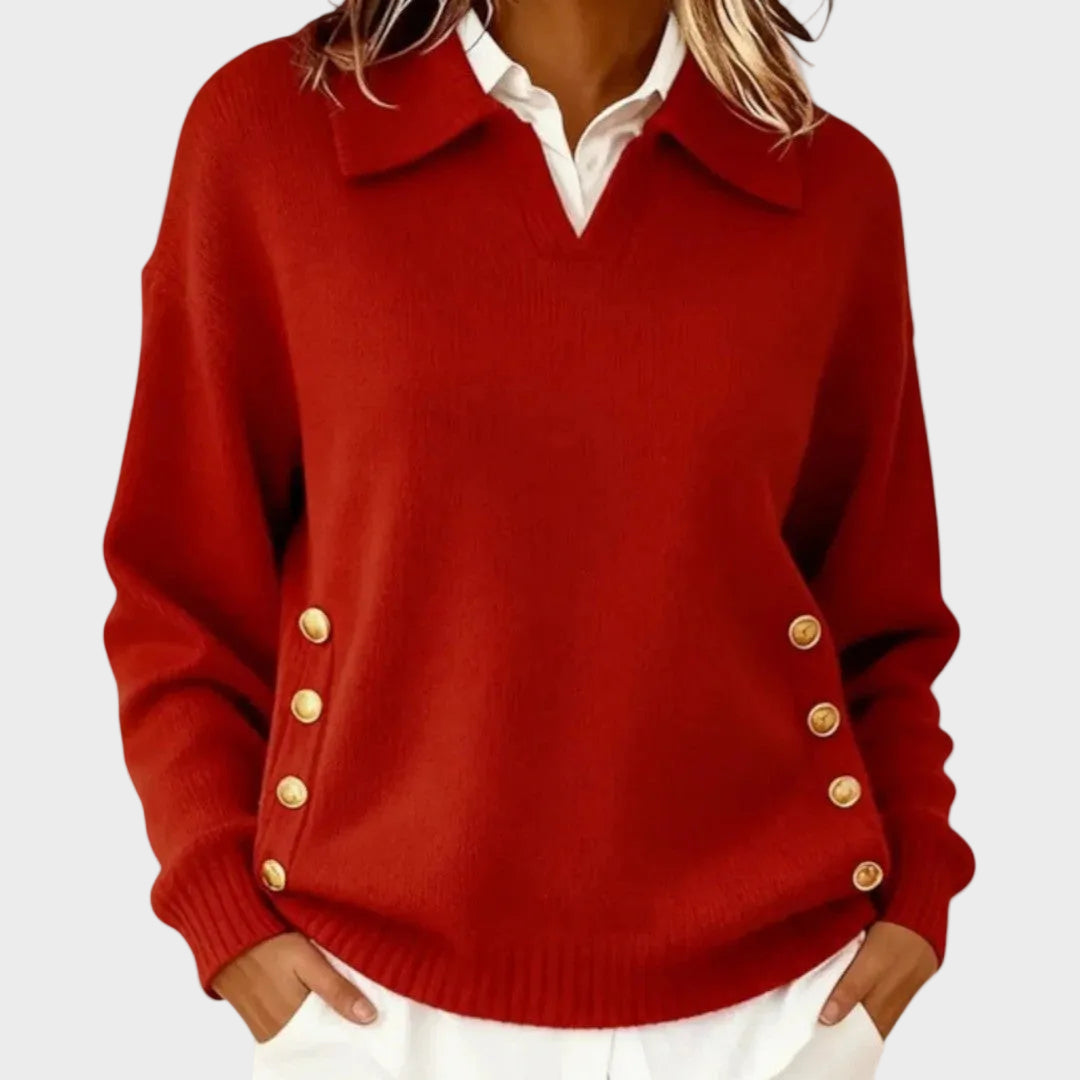 Roselyn | BUTTON DETAIL SWEATER